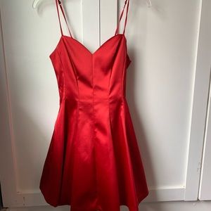Bebe Size 2 Satin Red Dress